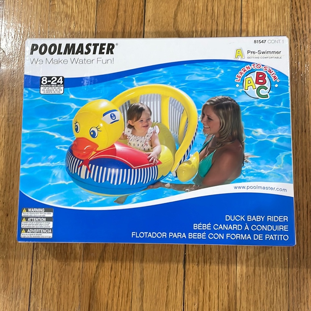 New Pool Master, Baby Duck Pool Float Ages 8 to 24 Months